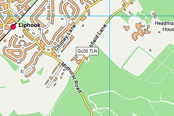 GU30 7LN map - OS VectorMap District (Ordnance Survey)