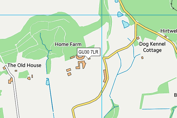 GU30 7LR map - OS VectorMap District (Ordnance Survey)