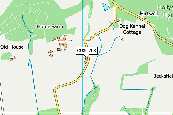 GU30 7LS map - OS VectorMap District (Ordnance Survey)