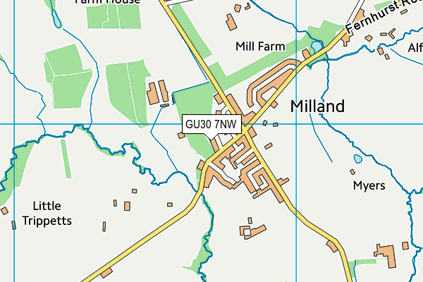 GU30 7NW map - OS VectorMap District (Ordnance Survey)