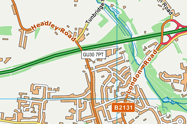GU30 7PT map - OS VectorMap District (Ordnance Survey)