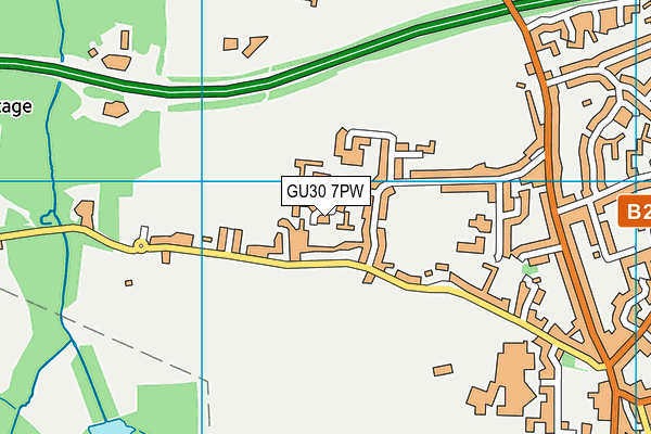 GU30 7PW map - OS VectorMap District (Ordnance Survey)