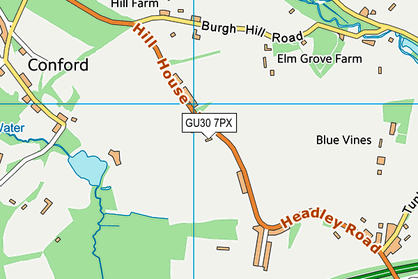 GU30 7PX map - OS VectorMap District (Ordnance Survey)