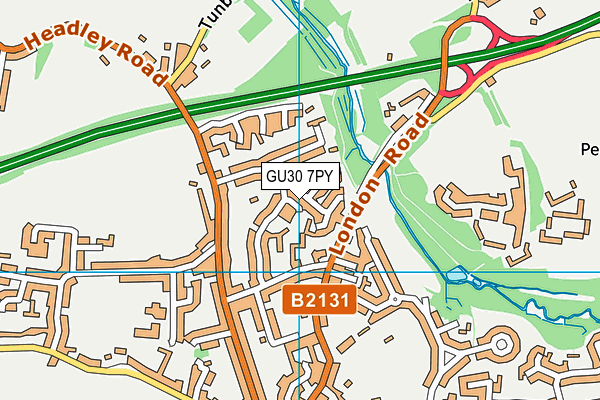 GU30 7PY map - OS VectorMap District (Ordnance Survey)