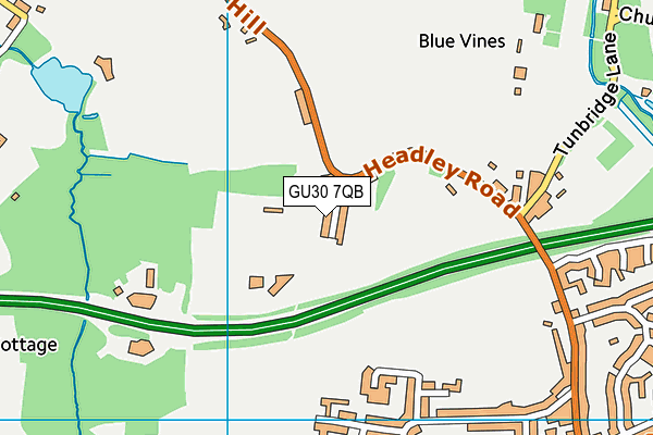 GU30 7QB map - OS VectorMap District (Ordnance Survey)