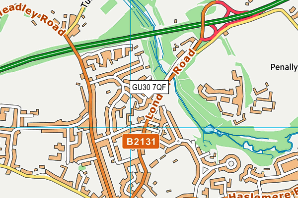 GU30 7QF map - OS VectorMap District (Ordnance Survey)