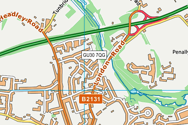 GU30 7QG map - OS VectorMap District (Ordnance Survey)