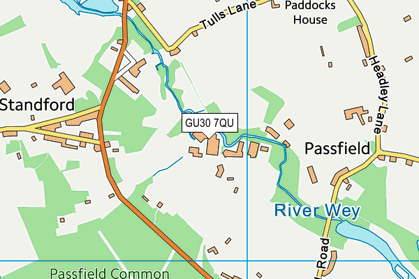 GU30 7QU map - OS VectorMap District (Ordnance Survey)