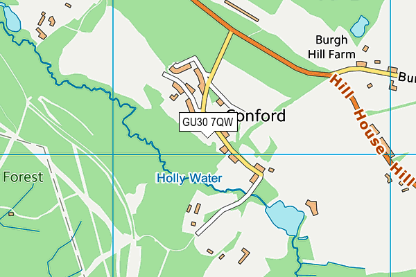 GU30 7QW map - OS VectorMap District (Ordnance Survey)