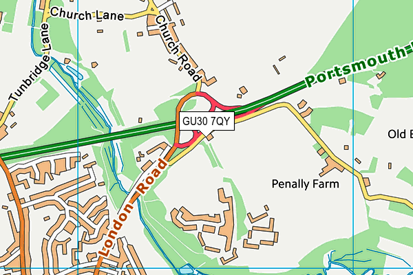 GU30 7QY map - OS VectorMap District (Ordnance Survey)