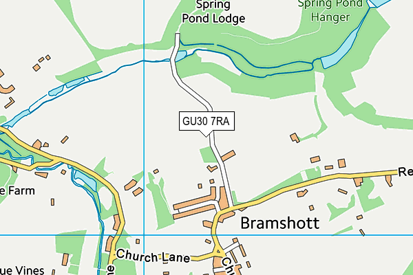 GU30 7RA map - OS VectorMap District (Ordnance Survey)