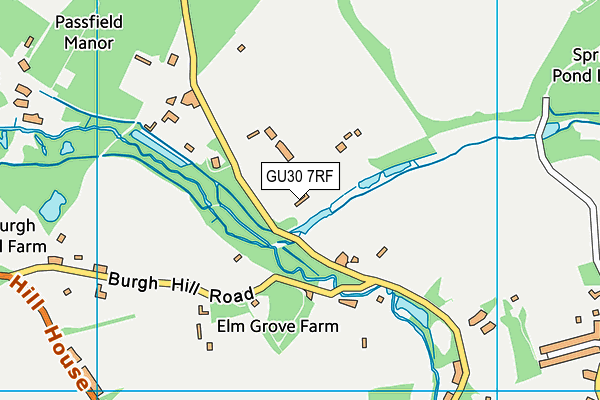 GU30 7RF map - OS VectorMap District (Ordnance Survey)