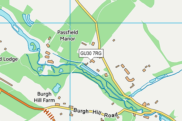 GU30 7RG map - OS VectorMap District (Ordnance Survey)