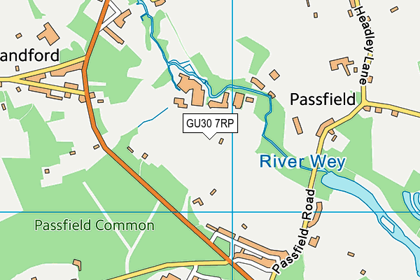 GU30 7RP map - OS VectorMap District (Ordnance Survey)