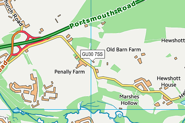 GU30 7SS map - OS VectorMap District (Ordnance Survey)