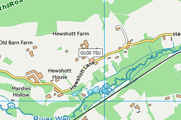 GU30 7SU map - OS VectorMap District (Ordnance Survey)