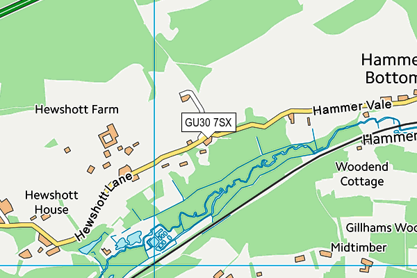 GU30 7SX map - OS VectorMap District (Ordnance Survey)