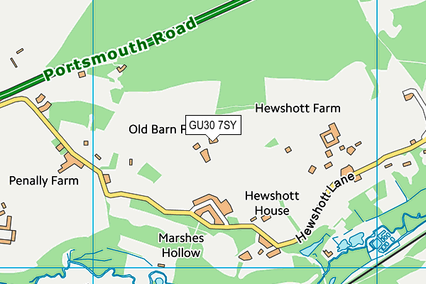 GU30 7SY map - OS VectorMap District (Ordnance Survey)