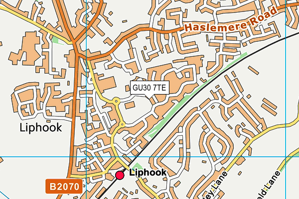 GU30 7TE map - OS VectorMap District (Ordnance Survey)