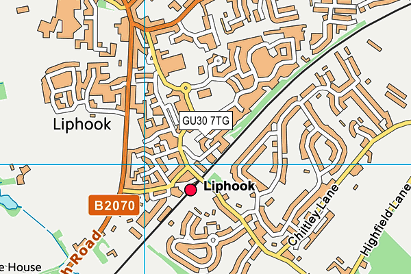 GU30 7TG map - OS VectorMap District (Ordnance Survey)