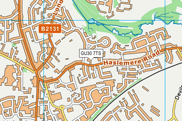 GU30 7TS map - OS VectorMap District (Ordnance Survey)