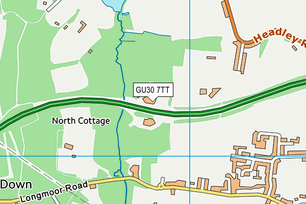 GU30 7TT map - OS VectorMap District (Ordnance Survey)