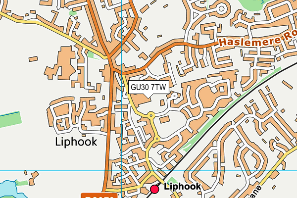 GU30 7TW map - OS VectorMap District (Ordnance Survey)