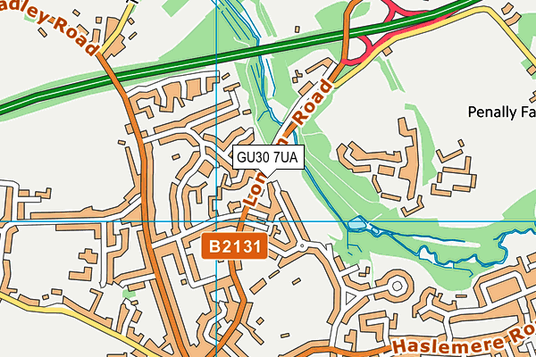 GU30 7UA map - OS VectorMap District (Ordnance Survey)