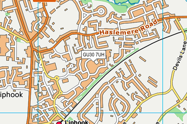 GU30 7UH map - OS VectorMap District (Ordnance Survey)