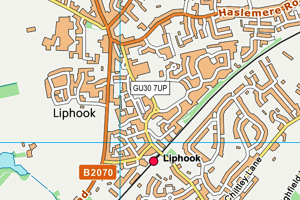 GU30 7UP map - OS VectorMap District (Ordnance Survey)