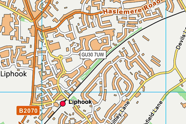 GU30 7UW map - OS VectorMap District (Ordnance Survey)