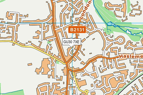 GU30 7XE map - OS VectorMap District (Ordnance Survey)
