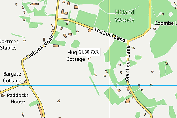 GU30 7XR map - OS VectorMap District (Ordnance Survey)