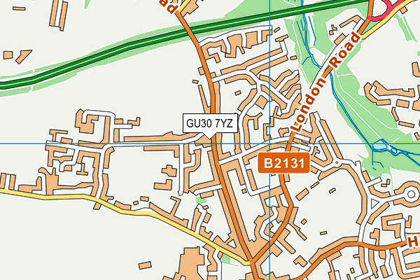 GU30 7YZ map - OS VectorMap District (Ordnance Survey)