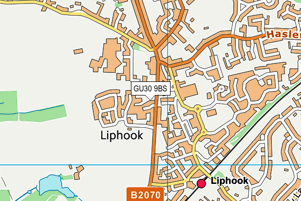 GU30 9BS map - OS VectorMap District (Ordnance Survey)