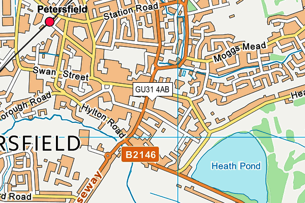 GU31 4AB map - OS VectorMap District (Ordnance Survey)