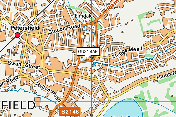 GU31 4AE map - OS VectorMap District (Ordnance Survey)