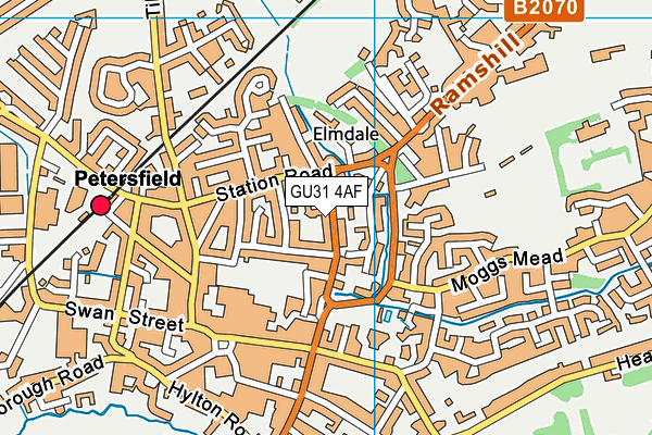 GU31 4AF map - OS VectorMap District (Ordnance Survey)