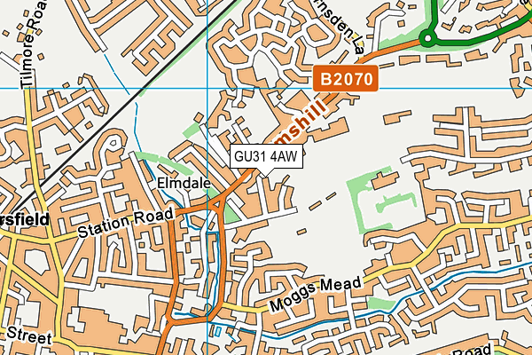 GU31 4AW map - OS VectorMap District (Ordnance Survey)