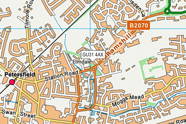 GU31 4AX map - OS VectorMap District (Ordnance Survey)
