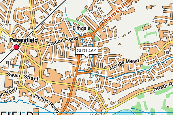 GU31 4AZ map - OS VectorMap District (Ordnance Survey)