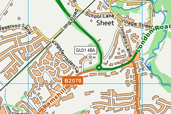 GU31 4BA map - OS VectorMap District (Ordnance Survey)