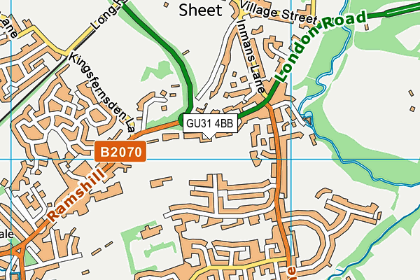 GU31 4BB map - OS VectorMap District (Ordnance Survey)