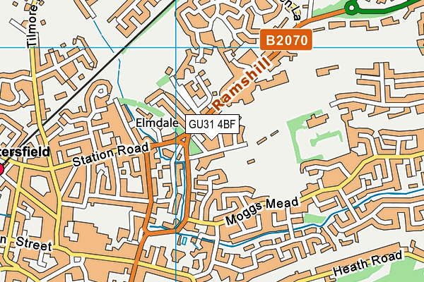 GU31 4BF map - OS VectorMap District (Ordnance Survey)