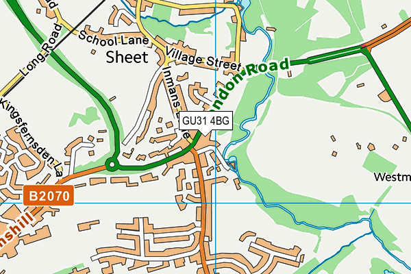 GU31 4BG map - OS VectorMap District (Ordnance Survey)