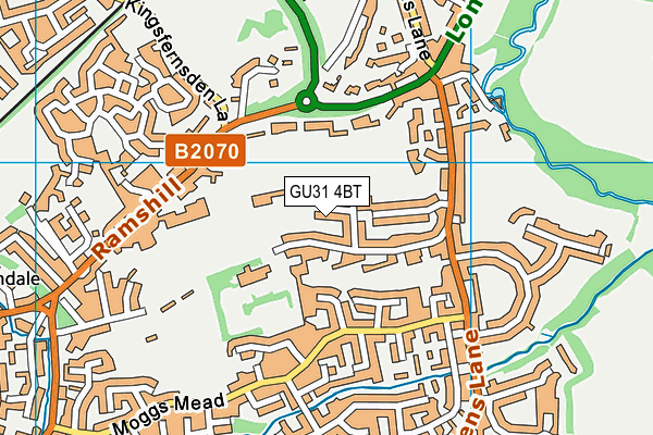 GU31 4BT map - OS VectorMap District (Ordnance Survey)