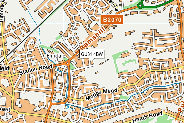 Love Lane Sports Ground map (GU31 4BW) - OS VectorMap District (Ordnance Survey)