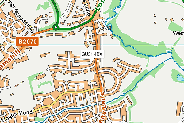 GU31 4BX map - OS VectorMap District (Ordnance Survey)