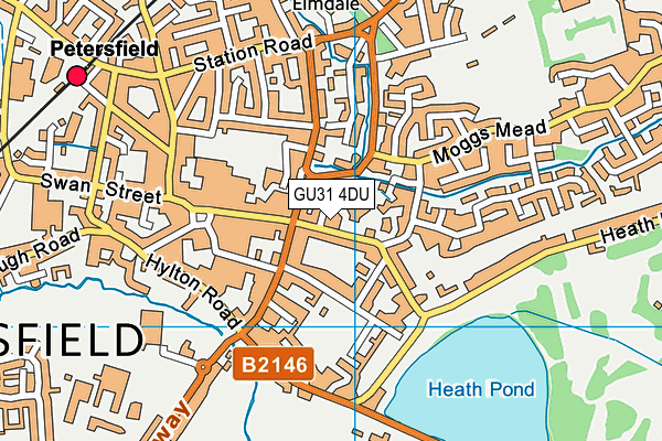 GU31 4DU map - OS VectorMap District (Ordnance Survey)