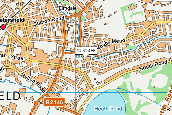 GU31 4EF map - OS VectorMap District (Ordnance Survey)